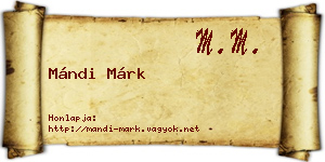 Mándi Márk névjegykártya